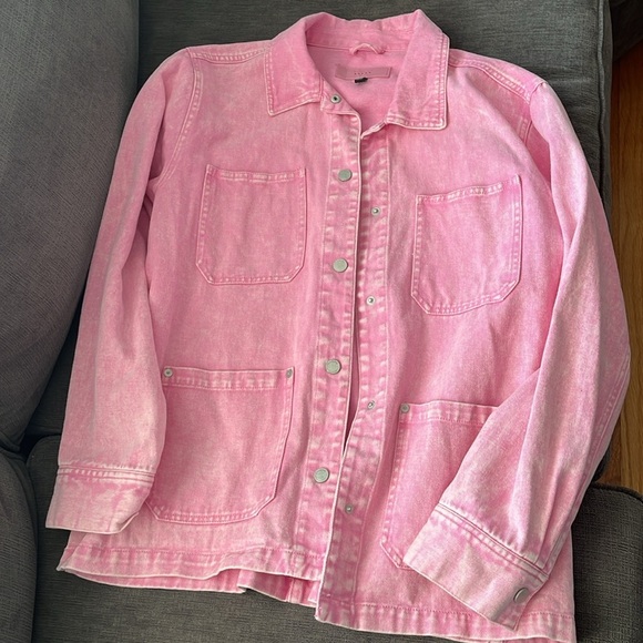 BLANK NYC pink acid wash oversize jacket size large - Picture 1 of 4